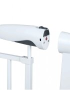 Nukido Poarta siguranta pentru copii Alb din metalextensibila 77-108.5 cmblocare de sigurantasisetm de fixare fara gauriredeschidere fata-verso