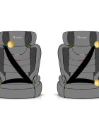 Nukido Scaun auto copii cu isofix I-SIZE 100-150 cm Louis Gritetiera reglabila in 12 pozitiihusa detasabilaindicatori instalare centuraprotectie la impact lateral si certificare ECE R129