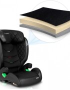 Nukido Scaun auto copii cu isofix I-SIZE 100-150 cm Louis Negrutetiera reglabila in 12 pozitiihusa detasabilaindicatori instalare centuraprotectie la impact lateral si certificare ECE R129