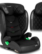 Nukido Scaun auto copii cu isofix I-SIZE 100-150 cm Louis Negrutetiera reglabila in 12 pozitiihusa detasabilaindicatori instalare centuraprotectie la impact lateral si certificare ECE R129