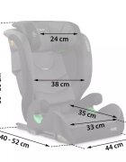 Nukido Scaun auto copii cu isofix I-SIZE 100-150 cm Louis Soft NegruGrispatar reglabil si detasabiltetiera reglabila in 12 pozitiiindicatori instalare centuraprotectie la impact lateralcertificare ECE R129