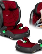 Nukido Scaun auto copii cu isofix Louis RosuNegru I-SIZE 100-150 cm tetiera reglabila in 12 pozitiihusa detasabilaindicatori instalare centuraProtectie la impact lateral si certificare ECE R129