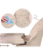 Nukido Scaun de masa multifunctional 3in1 cu utilizare versatilamasuta reglabila si detasabilahusa impermeabilacenturi de siguranta si suport picioare Tilo Bej