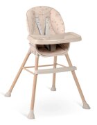 Nukido Scaun de masa multifunctional 3in1 cu utilizare versatilamasuta reglabila si detasabilahusa impermeabilacenturi de siguranta si suport picioare Tilo Bej