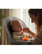 Nukido Scaun de masa multifunctional 3in1 cu utilizare versatilamasuta reglabila si detasabilahusa impermeabilacenturi de siguranta si suport picioare Tilo Gri