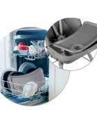 Nukido Scaun de masa multifunctional 3in1 cu utilizare versatilamasuta reglabila si detasabilahusa impermeabilacenturi de siguranta si suport picioare Tilo Gri
