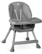 Nukido Scaun de masa multifunctional 3in1 cu utilizare versatilamasuta reglabila si detasabilahusa impermeabilacenturi de siguranta si suport picioare Tilo Gri