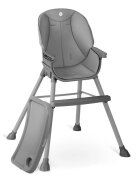 Nukido Scaun de masa multifunctional 3in1 cu utilizare versatilamasuta reglabila si detasabilahusa impermeabilacenturi de siguranta si suport picioare Tilo Gri