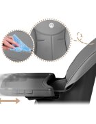 Nukido Scaun de masa multifunctional 3in1 cu utilizare versatilamasuta reglabila si detasabilahusa impermeabilacenturi de siguranta si suport picioare Tilo GriNegru