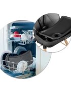 Nukido Scaun de masa multifunctional 3in1 cu utilizare versatilamasuta reglabila si detasabilahusa impermeabilacenturi de siguranta si suport picioare Tilo GriNegru