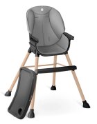 Nukido Scaun de masa multifunctional 3in1 cu utilizare versatilamasuta reglabila si detasabilahusa impermeabilacenturi de siguranta si suport picioare Tilo GriNegru