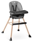 Nukido Scaun de masa multifunctional 3in1 cu utilizare versatilamasuta reglabila si detasabilahusa impermeabilacenturi de siguranta si suport picioare Tilo GriNegru