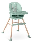 Nukido Scaun de masa multifunctional 3in1 cu utilizare versatilamasuta reglabila si detasabilahusa impermeabilacenturi de siguranta si suport picioare Tilo Verde