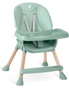 Nukido Scaun de masa multifunctional 3in1 cu utilizare versatilamasuta reglabila si detasabilahusa impermeabilacenturi de siguranta si suport picioare Tilo Verde