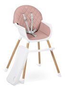 Nukido Scaun de masa multifunctional 3in1 pentru copii cu masuta reglabila si detasabilahusa din PU usor de curatatsuport picioaretransformabil in scaunel clasic Lilo Pink