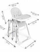 Nukido Scaun de masa multifunctional Belo albastru inchis