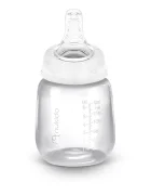 Nukido Set 2 biberoane White cu tetina dinamicacapacitate 180mlfara BPAcompatibile cu masina de vase