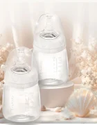 Nukido Set 2 biberoane White cu tetina dinamicacapacitate 180mlfara BPAcompatibile cu masina de vase