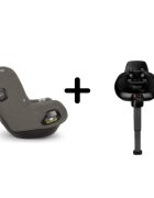 NUNA Scaun auto pentru copii Todl next Thunder rotativ i-Size 40-105 cm + baza isofix Base next i-Size