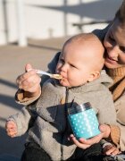 NUVITA Tacamuri de calatorie in cutie Easy Eating Pink