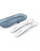 NUVITA Tacamuri de calatorie in cutie Easy Eating Powder Blue