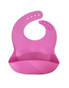 Oaki Baveta reglabila din silicon moale pentru bebelusi fucsia