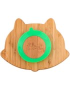 Oaki Farfurie vulpita din bambus organic cu baza tip ventuza Verde