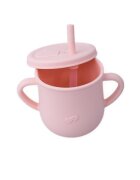 Oaki Set diversificare complet pentru copii din silicon Roz pal