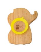 Oaki Set diversificare pentru copii Castron farfurie elefant din bambus cu lingurita cana cu pai si baveta Galben