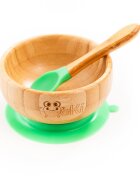 Oaki Set diversificare pentru copii castron si lingurita din bambus verde