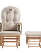 ONINO Fotoliu reglabil pentru alaptare cu suport de picioare Natural Beige