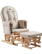 ONINO Fotoliu reglabil pentru alaptare cu suport de picioare Natural Beige