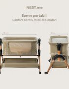 ONINO Patut co-sleeper Nest.me Misty taupe