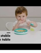 OXO tot Farfurie copii cu inel pentru antrenament roz