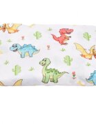 Paturica fermecata Cearsaf patut 120x60 cm bumbac model dinozauri