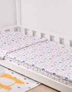 Paturica fermecata Lenjerie 3 piese pat 90x200 cm model fluturasi