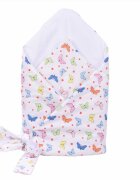 Paturica fermecata Paturica de infasat alba model fluturasi 80x80 cm