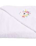 Paturica fermecata Prosop de baie cu gluga model Unicorn 75x75 cm