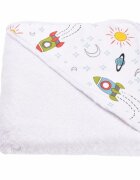 Paturica fermecata Prosop de baie frotir bumbac 75x75 cm model rachete