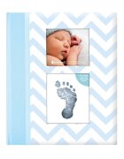 PEARHEAD Caietul bebelusului cu amprenta cerneala blue