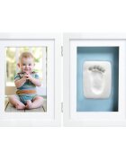 PEARHEAD Kit rama foto dubla cu amprenta mulaj manuta sau piciorus alba