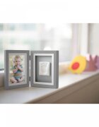PEARHEAD Kit rama foto dubla cu amprenta mulaj manuta sau piciorus gri