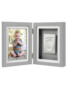 PEARHEAD Kit rama foto dubla cu amprenta mulaj manuta sau piciorus gri