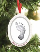 PEARHEAD Kit rama foto ovala cu amprenta din cerneala Babys First Christmas