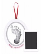 PEARHEAD Kit rama foto ovala cu amprenta din cerneala Babys First Christmas