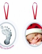 PEARHEAD Kit rama foto ovala cu amprenta din cerneala Babys First Christmas