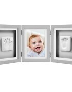 PEARHEAD Kit rama foto tripla gri cu amprente manuta si piciorus