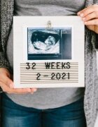 PEARHEAD Rama foto ecografie cu litere pentru personalizare