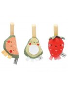 PEARHEAD Set 3 jucarii de plus pentru bebelusi model fructe