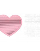 PEARHEAD Tabla decorativa inimioara cu litere pentru personalizare